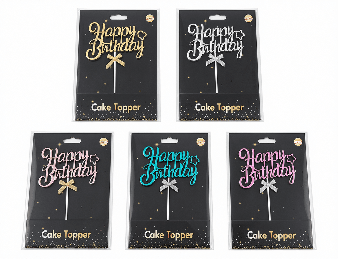 Happy Birthday Cake Toppers Set