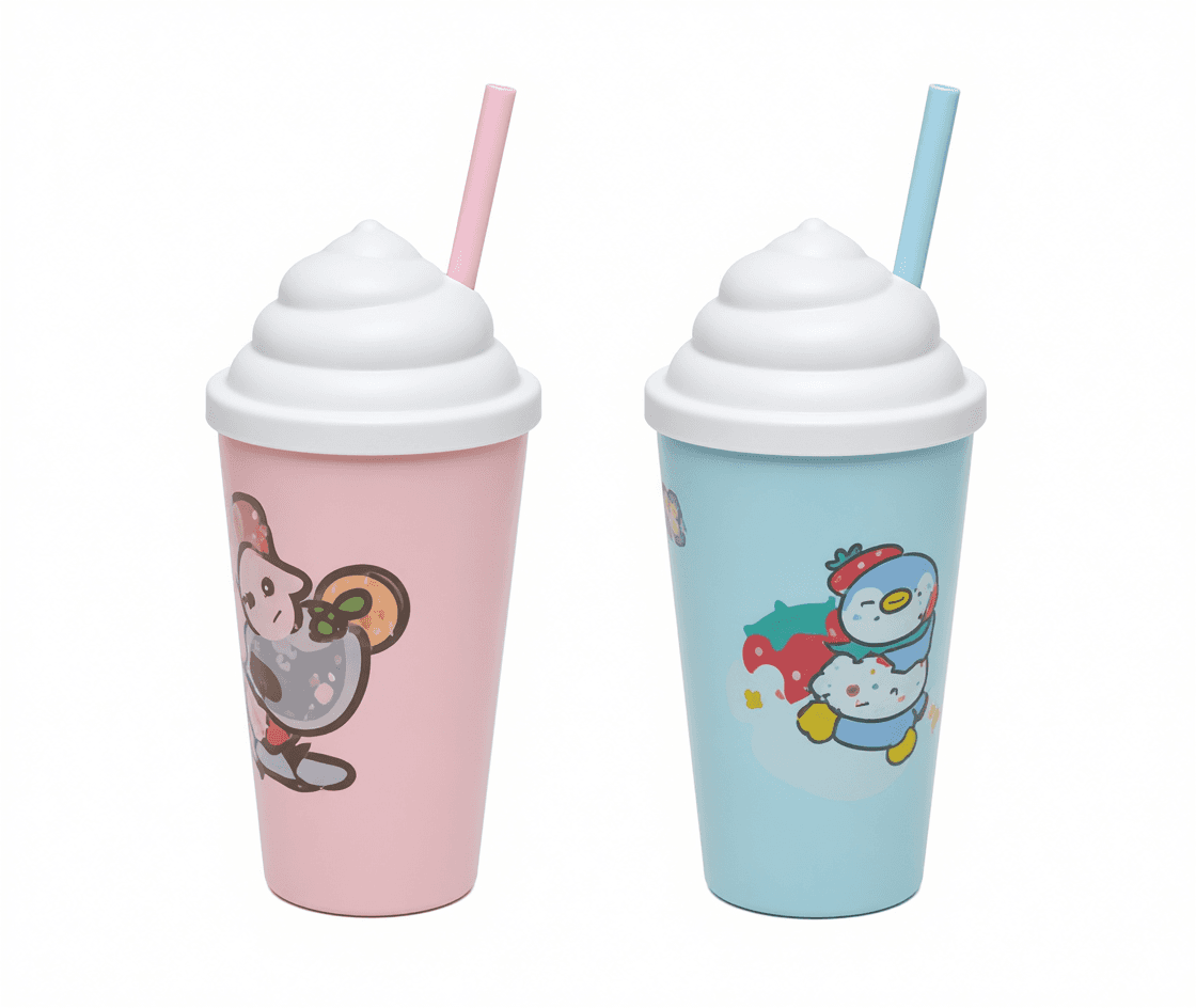 Cute Animal Kids Sippy Cups Set