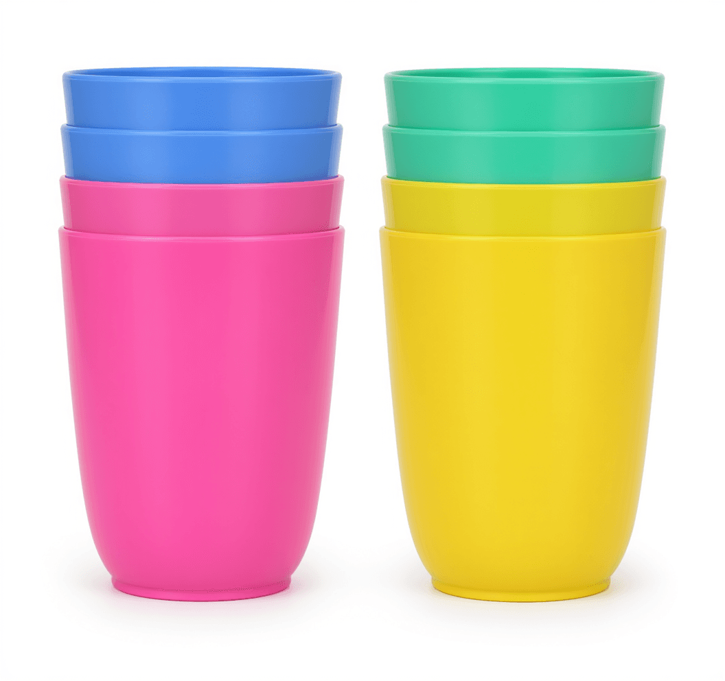 Colorful Plastic Cups Set 10pcs