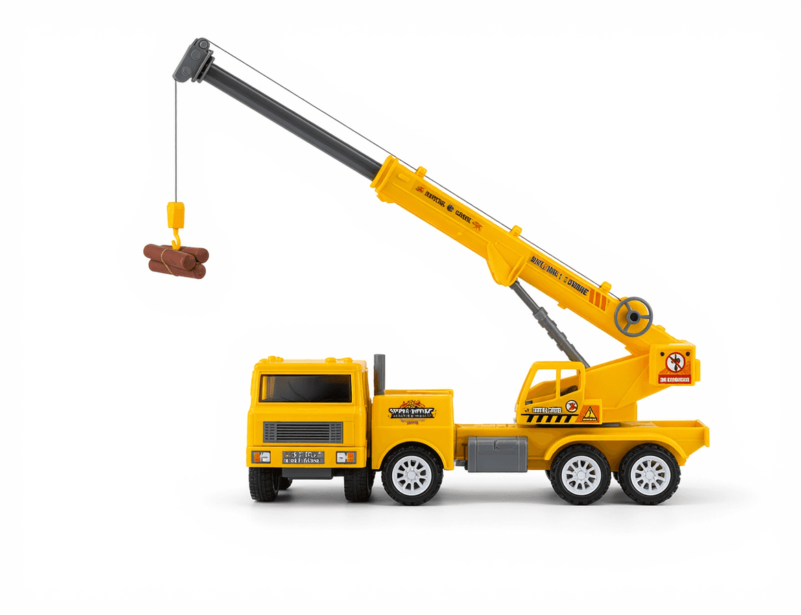 Yellow Mobile Crane Truck Toy
