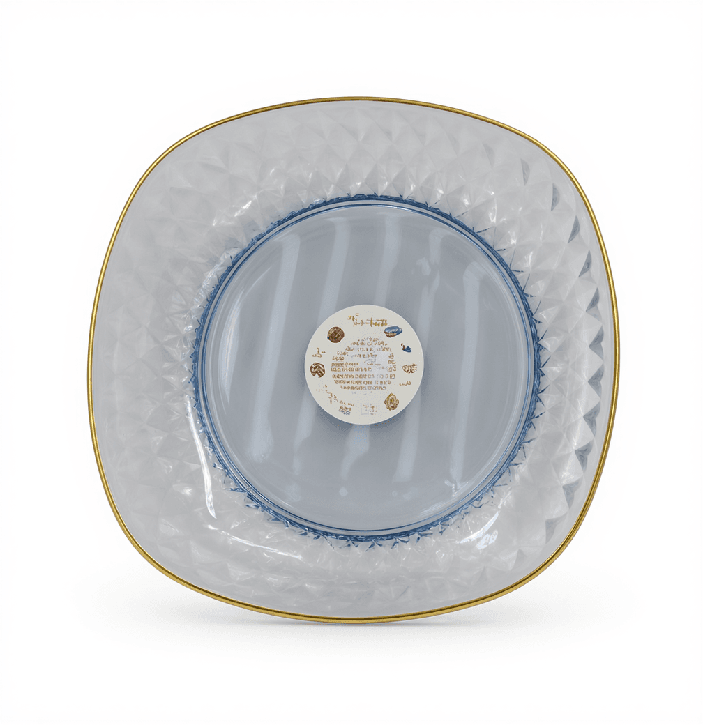 Transparent Diamond Pattern Decorative Plate