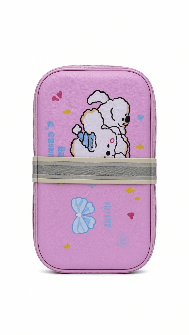 Pink Poodle Pencil Case
