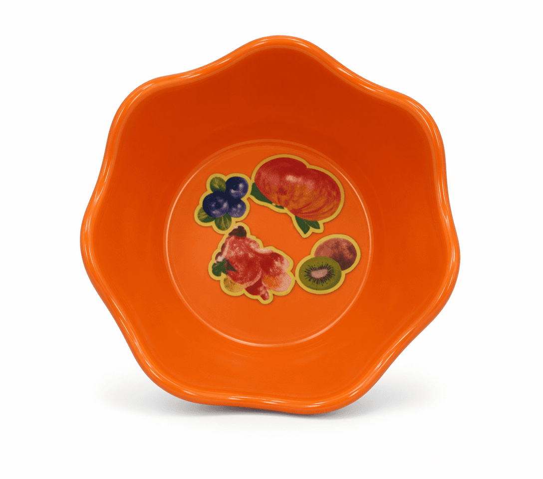 Orange Fruit Print Kids Bowl