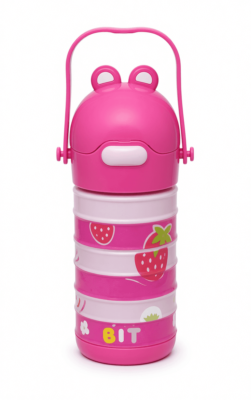 Pink Frog Kids Water Bottle