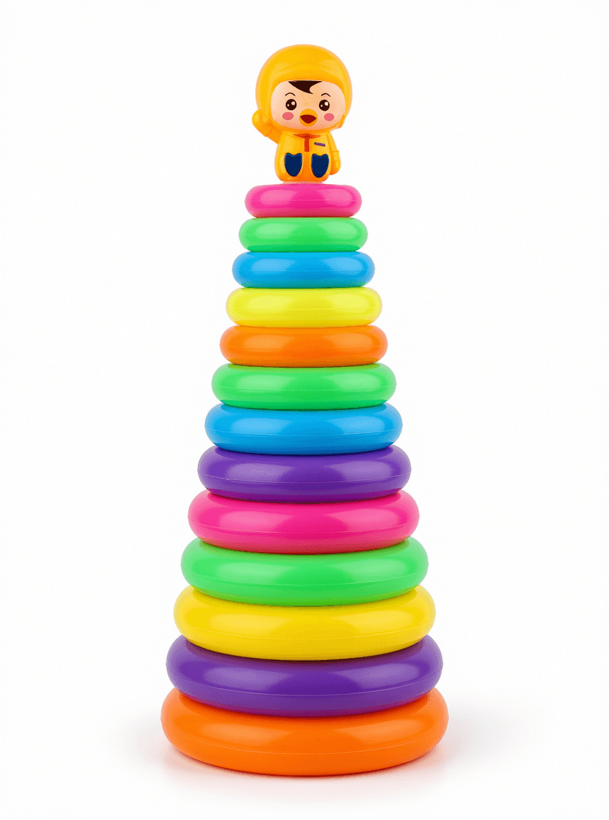 Rainbow Stacking Rings with Topper